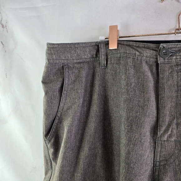 Da Hui Board Shorts Men 40 Brown Swim Trunks Hybrid 10 Inch Water Resistant - Picture 2 of 9